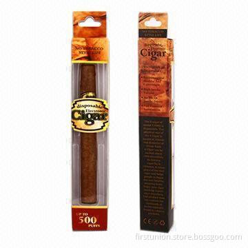 Large Vapor 500 Puffs, Disposable E-cigar, Appearance is Dark Brown